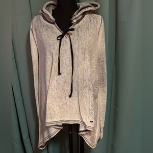 Juicy Couture acid washed asymmetrical hemline